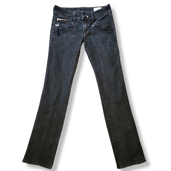 Diesel Denim - Diesel Industry Reckfly Special Stretch Used Jeans Size 27x32 Black